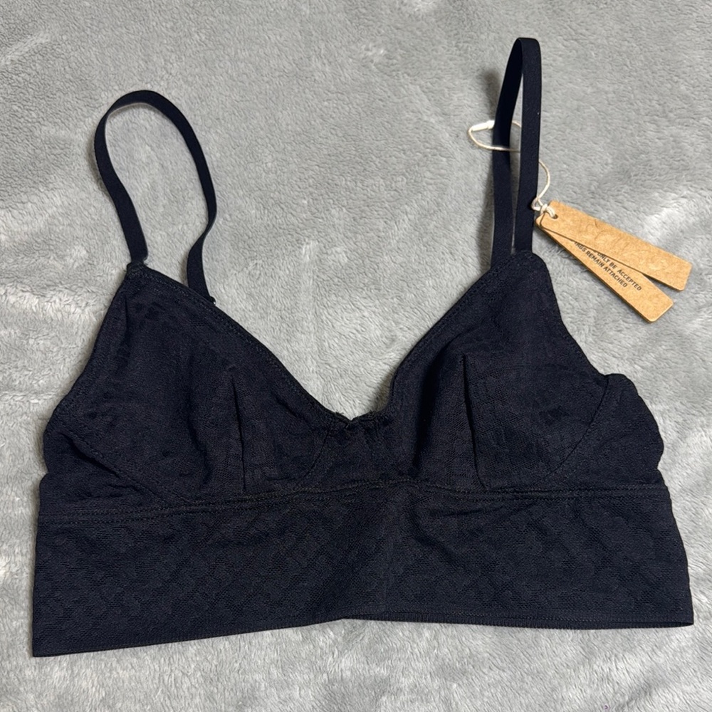 NWT Skims Black Lace Bralette, size Xs
